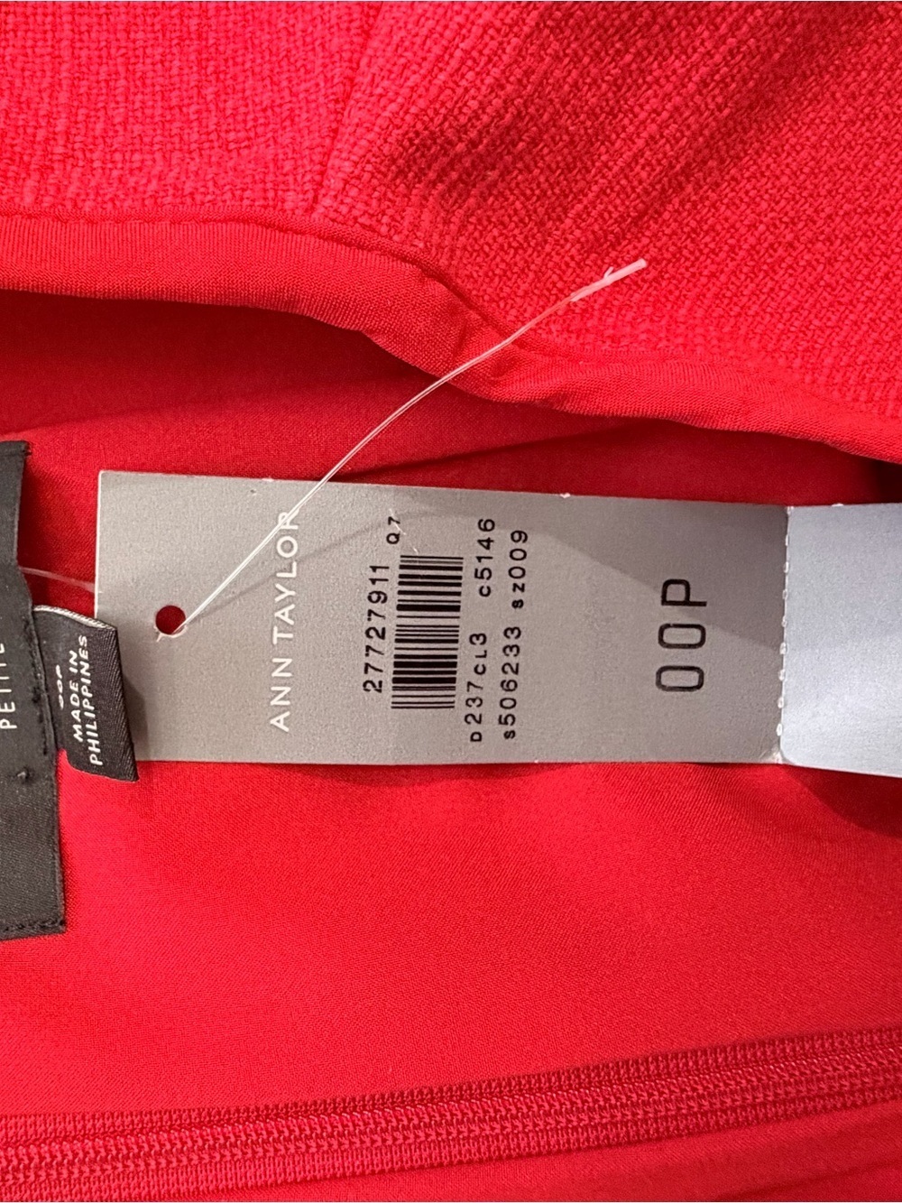 NEW Ann Taylor Red Pencil Skirt with Fringe Hem - Picture 6 of 6